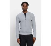 Strickjacke OLYMP "OLYMP Casual Strick, Strickjacke", Herren, Gr. 4XL, grau, 89% Baumwolle, 11% Polyamid, Strickjacken Strickjacke (91586469-4XL) grau