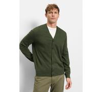 OLYMP Herren Strickjacke Casual Single Jersey 978 Knit - Regular Fit - Oliv 47 L
