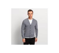 Strickjacke OLYMP "OLYMP Casual Strick, Strickjacke", Herren, Gr. XL, silbergrau, 100% Schurwolle, Strickjacken Strickjacke (36446014-XL) silbergrau