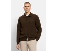 Strickjacke OLYMP "OLYMP Casual Strick, Strickjacke", Herren, Gr. XXL, braun, 50% Wolle, 25% Polyacryl, 24% Polyamid, 1% Elasthan, Strickjacken Strickjacke (76229022-XXL) braun