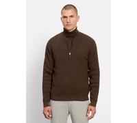 Strickjacke OLYMP "OLYMP Casual Strick, Strickjacke", Herren, Gr. XXL, braun, 89% Baumwolle, 11% Polyamid, Strickjacken Strickjacke (23161457-XXL) braun