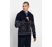 Strickjacke OLYMP "OLYMP Casual Strick, Strickjacke", Herren, Gr. XXL, marine, 47% Baumwolle, 42% Wolle, 11% Polyamid, Strickjacken Strickjacke (27384645-XXL) marine