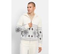 Strickjacke OLYMP "OLYMP Casual Strick, Strickjacke", Herren, Gr. XXL, sanftes weiß, 47% Baumwolle, 42% Wolle, 11% Polyamid, Strickjacken Strickjacke (25506048-XXL) sanftes weiß