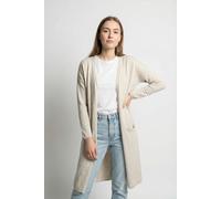 Strickjacke ONLY CARMAKOMA "CARNEW ESLY LS OPEN LONG CARDIGAN NP KNT", Damen, Gr. M, beige (nacreous cloud detail:melange), Strick, Obermaterial: 50% Viskose, 27% Nylon, 23% Polyester, meliert, ca. Mi