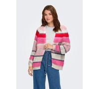 Strickjacke ONLY "ONLALYSSA LIFE LS OPEN CARDIGAN CC KNT", Damen, Gr. M, birch stripes:sea pink, ombre blau, salsa, knockout, Strick, Obermaterial: 100% Polyester, gestreift, regular fit, V-Ausschnitt