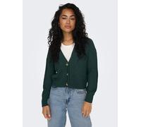 Strickjacke ONLY "ONLCAROL NICE L/S CARDIGAN KNT NOOS", Damen, Gr. L, grün (grün gables), Strick, Obermaterial: 100% Polyacryl, unifarben, regular fit hüftlang, V-Ausschnitt, Rippbündchen, Strickjacke