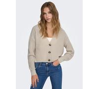 Only Strickjacke Carol Cropped mit Knopfleiste Ecru Größe M