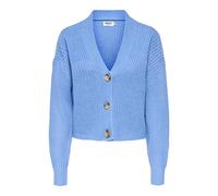 Strickjacke ONLY "ONLCAROL NICE L/S CARDIGAN KNT NOOS", Damen, Gr. S, cornflower blau, Strick, Obermaterial: 100% Polyacryl, unifarben, regular fit hüftlang, V-Ausschnitt, Rippbündchen, Strickjacken S