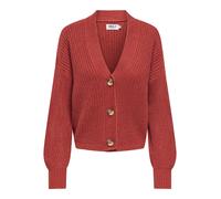 Strickjacke ONLY "ONLCAROL NICE L/S CARDIGAN KNT NOOS", Damen, Gr. XL, rot (picante), Strick, Obermaterial: 100% Polyacryl, unifarben, regular fit hüftlang, V-Ausschnitt, Rippbündchen, Strickjacken St