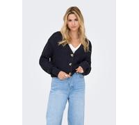 Strickjacke ONLY "ONLCAROL NICE L/S CARDIGAN KNT NOOS", Damen, Gr. XS, blau (night sky), Strick, Obermaterial: 100% Polyacryl, unifarben, regular fit hüftlang, V-Ausschnitt, Rippbündchen, Strickjacken