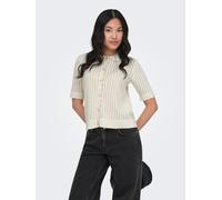Strickjacke ONLY "ONLELMA POLO S/S CARDIGAN KNT NOOS", Herren, Gr. XS, egret, Strick, Obermaterial: 70% Baumwolle, 30% Polyester, unifarben, normal, Strickjacken Strickjacke (78446626-XS) egret