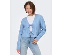 Strickjacke ONLY "ONLFIA LS STRING CARDIGAN KNT NCA", Damen, Gr. L (40), allure detail:with melange, Strick, Obermaterial: 50% Viskose, 27% Nylon, 23% Polyester, meliert, regular fit kurz, V-Ausschnit