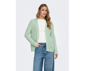 Strickjacke ONLY "ONLGEENA LS OPEN CARDIGAN KNT", Damen, Gr. XS, subtle grün, Strick, Obermaterial: 65% Polyacryl, 35% Polyamid, unifarben, V-Ausschnitt, Strickjacken Strickjacke (40535136-XS) subtle
