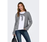 Strickjacke ONLY "ONLJESSIE LS ONE STRING CARDIGA KNT", Damen, Gr. XS, medium grau melange, Strick, Obermaterial: 35% Polyester, 30% Nylon, 25% Polyacryl, 7% Wolle, 3% Elasthan, unifarben, normal, Run