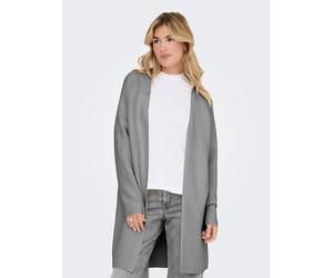 Strickjacke ONLY "ONLKATIA LS STRUCT OPEN CARDIGAN CC KNT", Damen, Gr. XS, grau (medium grau melange), Strick, Obermaterial: 50% Viskose, 27% Nylon, 23% Polyester, unifarben, regular fit, Rundhals, St