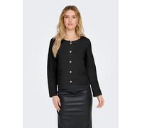 Strickjacke ONLY "ONLLAURA LIFE LS O-NECK CARDIGAN CC KNT", Damen, Gr. XS (34), schwarz, Strick, Obermaterial: 50% Baumwolle, 50% Polyester, unifarben, regular fit, Rundhals, Strickjacken Strickjacke