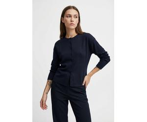 Strickjacke ONLY "ONLLUCY LS O-NECK CARDIGAN EX KNT", Damen, Gr. M, night sky detail:dtm buttons, Strick, Obermaterial: 50% Polyester, 36% Viskose, 14% Nylon, unifarben, regular fit normal, Rundhals,