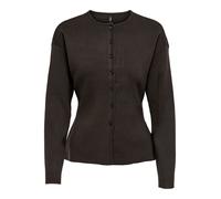 Strickjacke ONLY "ONLLUCY LS O-NECK CARDIGAN EX KNT", Damen, Gr. XS, chocolate torte detail:dtm buttons, Strick, Obermaterial: 50% Polyester, 36% Viskose, 14% Nylon, unifarben, regular fit normal, Run
