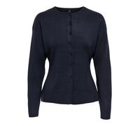 Strickjacke ONLY "ONLLUCY LS O-NECK CARDIGAN EX KNT", Damen, Gr. XS, night sky detail:dtm buttons, Strick, Obermaterial: 50% Polyester, 36% Viskose, 14% Nylon, unifarben, regular fit normal, Rundhals,