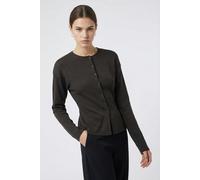 Strickjacke ONLY "ONLLUCY LS O-NECK CARDIGAN EX KNT", Herren, Gr. L, chocolate torte detail:dtm buttons, Strick, Obermaterial: 50% Polyester, 36% Viskose, 14% Nylon, unifarben, regular fit normal, Run