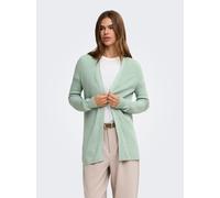 Strickjacke ONLY "ONLMARY LS OPEN RIB CARDI KNT", Damen, Gr. L, grün (jadeite), Strick, Obermaterial: 50% Viskose, 27% Nylon, 23% Polyester, unifarben, regular fit normal, V-Ausschnitt, Strickjacken S