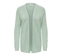 Strickjacke ONLY "ONLMARY LS OPEN RIB CARDI KNT", Damen, Gr. L, jadeite, Strick, Obermaterial: 50% Viskose, 27% Nylon, 23% Polyester, unifarben, regular fit normal, V-Ausschnitt, Strickjacken Strickja