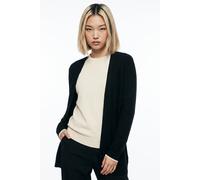 Strickjacke ONLY "ONLMARY LS OPEN RIB CARDI KNT", Damen, Gr. L, schwarz, Strick, Obermaterial: 50% Viskose, 27% Nylon, 23% Polyester, unifarben, regular fit normal, V-Ausschnitt, Strickjacken Strickja