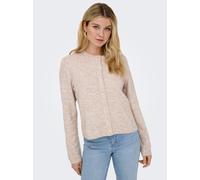 Strickjacke ONLY "ONLSIMONI L/S O-NECK CARDIGAN KNT NOOS", Damen, Gr. S, pumice stone detail:melange, Strick, Obermaterial: 74% Polyacryl, 24% Polyester, 2% Elasthan, meliert, Modisch, relaxed fit nor