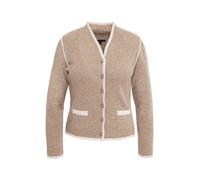 Strickjacke OS-TRACHTEN "Strickjacke 457019-0771", Damen, Gr. 40, beige (natur), Obermaterial: 50% Baumwolle CO. 50% Polyamid PA., Strickjacken Strickjacke (10920855-40) natur