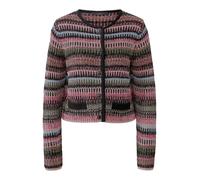 Oui Damen Strickjacke schmal geschnitten Gestreift