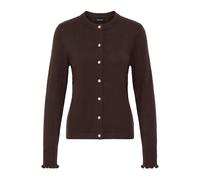 Strickjacke OXMO "Strickjacke OXBMMNERA CARDIGAN", Damen, Gr. XS, braun (coffee bean), Obermaterial: 50% Viskose CV. 27% Nylon NY. 23% Polyester PES., Strickjacken Strickjacke (77090143-XS) coffee bea