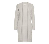 Strickjacke OXMO "Strickjacke OXCABBA", Damen, Gr. L, grau (mid grau), Obermaterial: 100% Polyacryl PAN., Strickjacken Strickjacke (54117657-L) mid grau