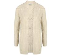 Strickjacke OXMO "Strickjacke OXClea", Damen, Gr. XXL, grau (oyster grau melange), Obermaterial: 70% Polyacryl PAN. 20% Polyamid PA. 10% Wolle WO., Strickjacken Strickjacke (11650546-XXL) oyster grau 