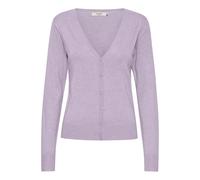 Strickjacke OXMO "Strickjacke OXHelene", Damen, Gr. XL, lila (lila rose melange), Obermaterial: 80% Viskose CV. 20% Nylon NY., Strickjacken Strickjacke (86007100-XL) lila rose melange