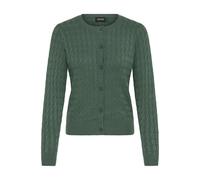 Strickjacke OXMO "Strickjacke OXISASJA", Damen, Gr. M, grün (pineneedle), Obermaterial: 70% Viskose CV. 30% Nylon NY., Strickjacken Strickjacke (11098749-M) pineneedle