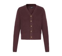 Strickjacke OXMO "Strickjacke OXKanna", Damen, Gr. XL, braun (fudge), Obermaterial: 60% Baumwolle CO. 40% Polyacryl PAN., Strickjacken Strickjacke (46871155-XL) fudge