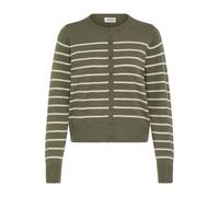 Strickjacke OXMO "Strickjacke OXKeana", Damen, Gr. M, grün (dusty olive mix), Obermaterial: 50% Viskose CV. 28% Polyester PES. 22% Nylon NY., Strickjacken Strickjacke (48191451-M) dusty olive mix