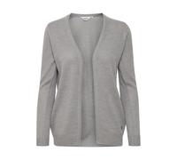 Strickjacke OXMO "Strickjacke OXNena", Damen, Gr. XXL, grau (stone mix), Obermaterial: 80% Polyacryl PAN. 20% Nylon NY., Casual, normal, Strickjacken Strickjacke (66901223-XXL) stone mix