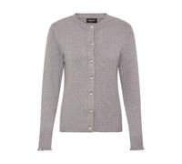 Strickjacke OXMO "Strickjacke OXNera", Damen, Gr. XS, grau (mid grau melange), Obermaterial: 50% Viskose CV. 27% Nylon NY. 23% Polyester PES., Strickjacken Strickjacke (87797213-XS) mid grau melange