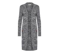 OXMO OXPhiletta Damen Lange Strickjacke Grobstrick Cardigan Longstrickjacke aufgesetzte Taschen 100% Baumwolle Regular fit, Größe:S, Farbe:Insignia B (791991)