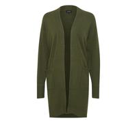 Strickjacke OXMO "Strickjacke OXRitiana", Damen, Gr. XS, grün (rifle grün melange), Obermaterial: 50% Viskose CV. 27% Nylon NY. 23% Polyester PES., Strickjacken Strickjacke (97993317-XS) rifle grün me