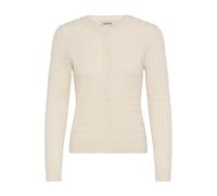 Strickjacke OXMO "Strickjacke OXSasja", Damen, Gr. XXL, beige (birch), Obermaterial: 70% Viskose CV. 30% Nylon NY., Strickjacken Strickjacke (22800702-XXL) birch