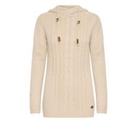 Strickjacke OXMO "Strickpullover OXCable", Damen, Gr. S, beige (cement melange), Obermaterial: 100% Polyacryl PAN., Pullover Strickjacke (87044836-S) cement melange
