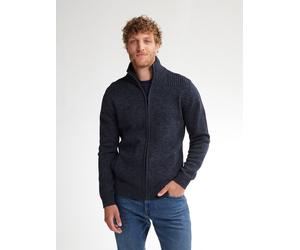 Strickjacke PETROL INDUSTRIES, Herren, Gr. S, royal navy, Strick, Obermaterial: 87% Baumwolle, 13% Polyester, unifarben, regular fit normal, ohne Ausschnitt, Rippbündchen, Strickjacken Strickjacke, mi
