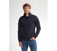 Strickjacke PETROL INDUSTRIES, Herren, Gr. XXL, royal navy, Strick, Obermaterial: 87% Baumwolle, 13% Polyester, unifarben, regular fit normal, ohne Ausschnitt, Rippbündchen, Strickjacken Strickjacke,