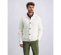 Strickjacke PIERRE CARDIN, Herren, Gr. 3XL, beige (elfenbein), Strick, Obermaterial: 55% Baumwolle, 23% Polyamid, 22% Polyester, unifarben, regular fit taillenbedeckt, ohne Ausschnitt, Rippbündchen, S