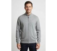Strickjacke PIERRE CARDIN "Strickjacke StKrgRV", Herren, Gr. XXXL, grau (sharkgray), Strick, Obermaterial: 100% Baumwolle, casual, Langarm Bündchen, Strickjacken (73531708-XXXL) sharkgray