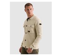 Strickjacke PME LEGEND, Herren, Gr. M, bone weiß, Strick, Obermaterial: 100% Baumwolle, normal normal, ohne Ausschnitt, Strickjacken Strickjacke, Mustermix, aufgesetzte Brusttaschen (70755651-M) bone