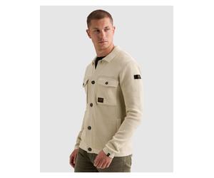 Strickjacke PME LEGEND, Herren, Gr. XXL, bone weiß, Strick, Obermaterial: 100% Baumwolle, normal normal, ohne Ausschnitt, Strickjacken Strickjacke, Mustermix, aufgesetzte Brusttaschen (70755651-XXL) b