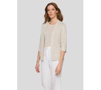 Strickjacke RABE, Damen, Gr. 40, beige (sisal), Strick, Obermaterial: 87% Viskose, 13% metallisierte Fasern, unifarben, regular fit normal, V-Ausschnitt, Strickjacken Strickjacke, ohne Verschluss (338